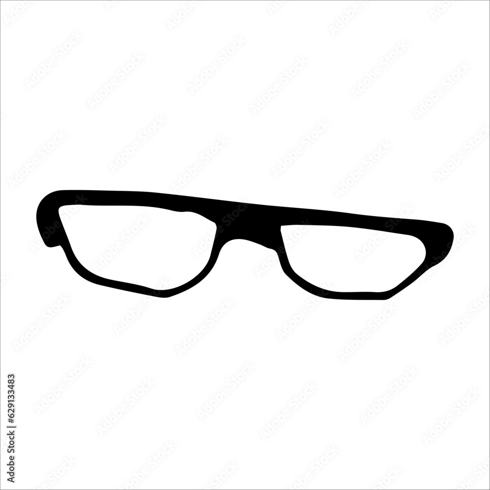 Fototapeta premium reading glasses vector element on white background