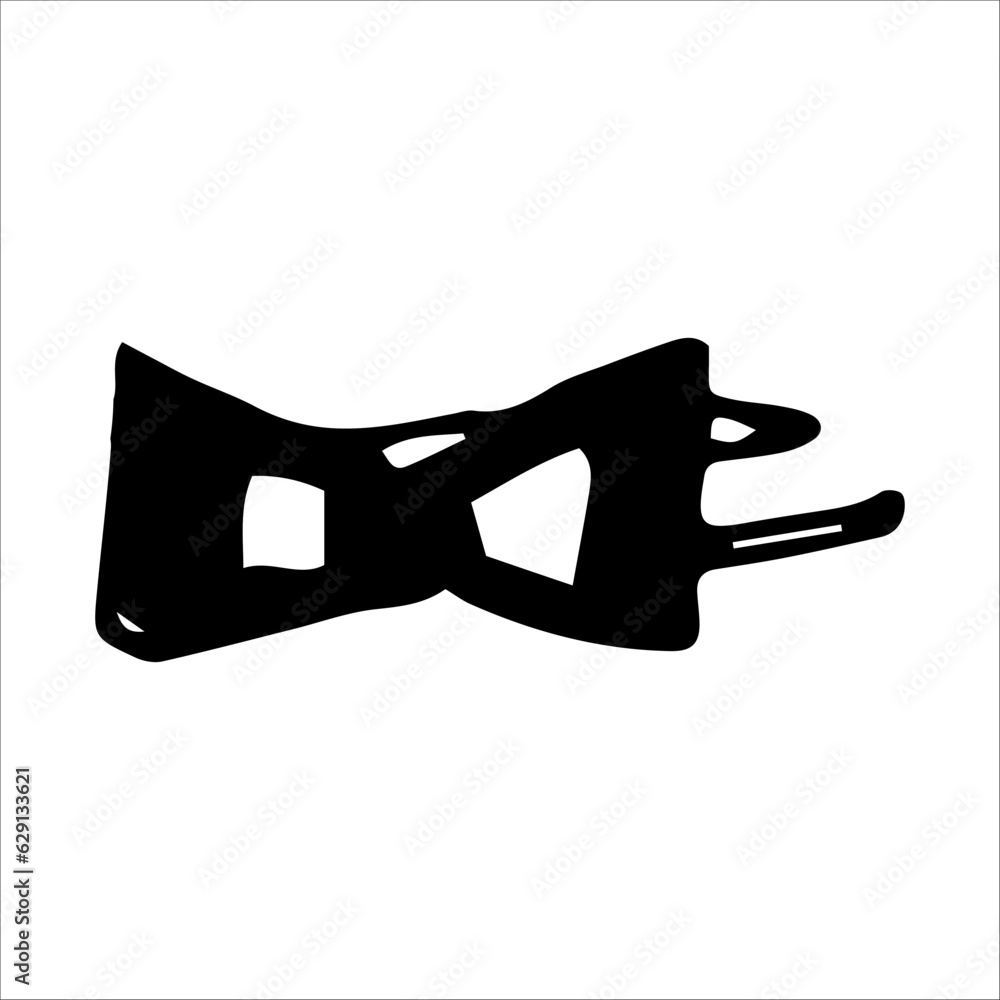 Obraz premium Man bow tie vector element on white background.