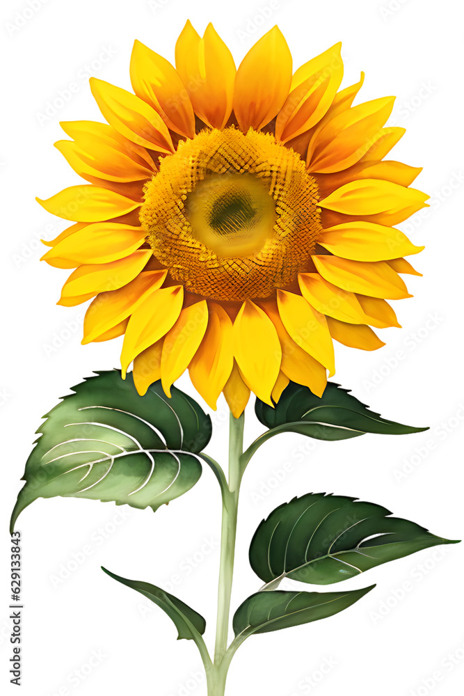 Obraz premium sunflower isolated on white background