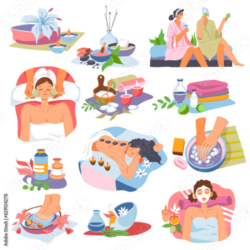 Spa salon procedures and treatment for face skin