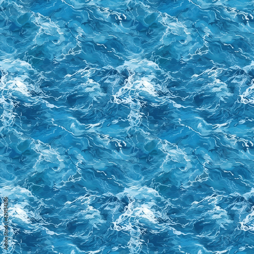 seamless water waves pattern