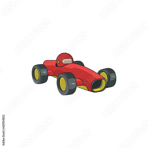 racer icon cartoon vector illustration
