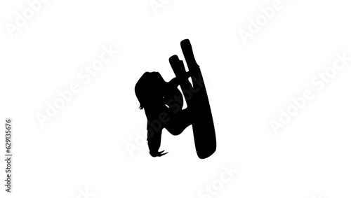 sloth with cub silhouette
