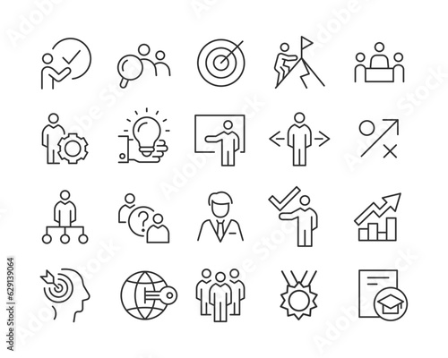 Business Consulting - Line Icons - Editable Stroke