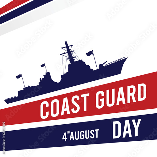 Happy coast guard day vector