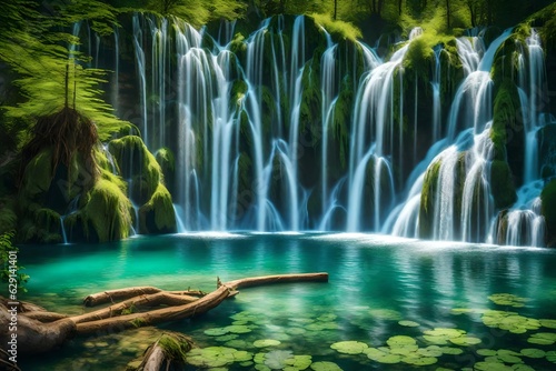 Waterfall landscape generated by AI tool © Muhammad