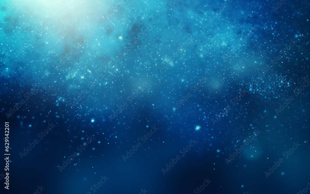 Abstract blue dust particles background