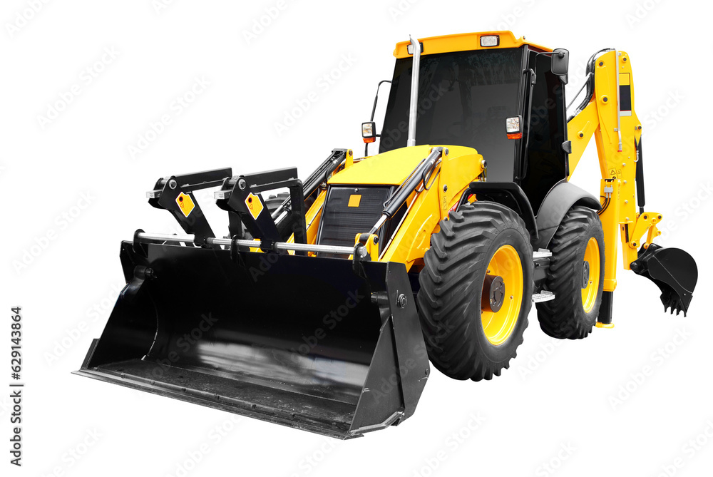 Fototapeta premium Earth moving machine transparent