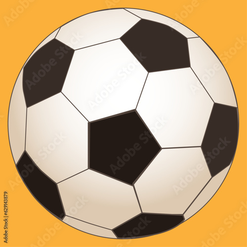 soccer ball with brown and white hexagons