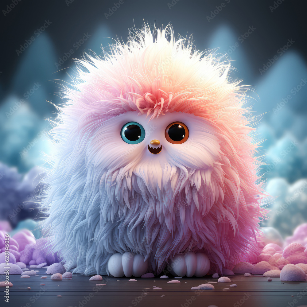 crazy mad funny cute tiny Monster, generative AI illustration crazy mad funny cute tiny Monster, generative AI illustration
