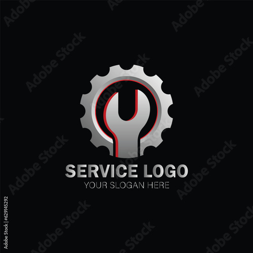 auto repair service ,system administrators car service .vector illustration with wrench sign in origami overlapping style