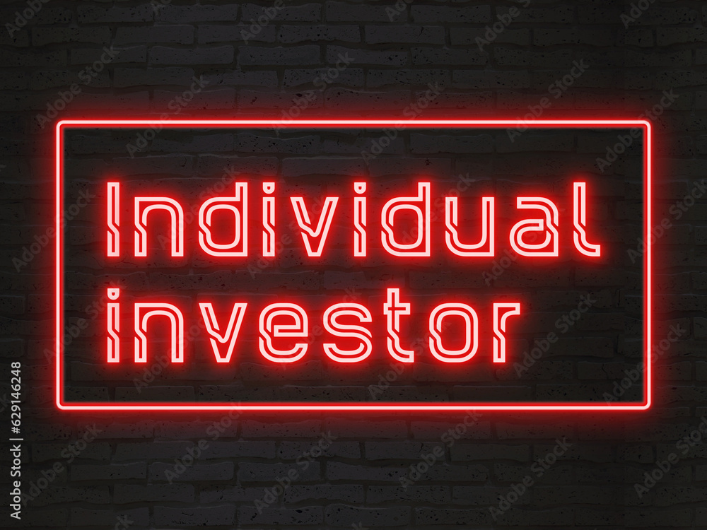 individual investor (個人投資家) のネオン文字