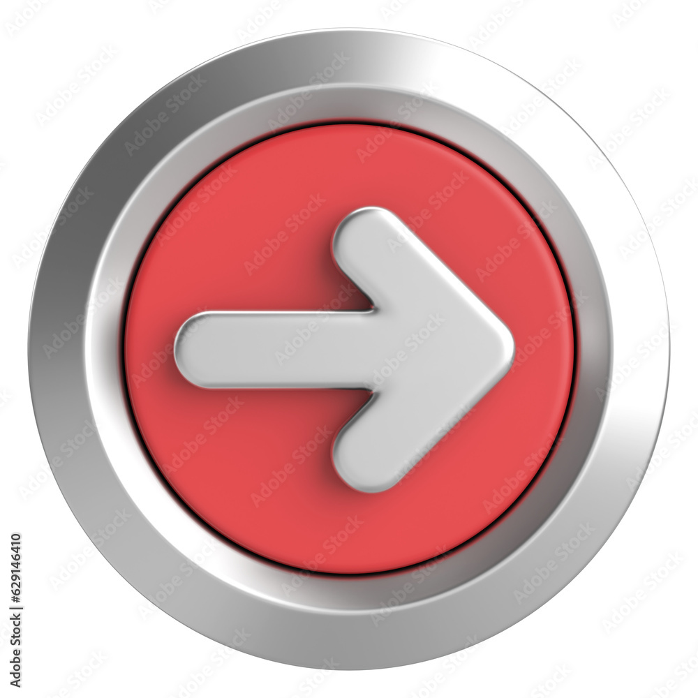Next button. Continue button. 3D illustration. Next button. Continue button. 3D illustration.
