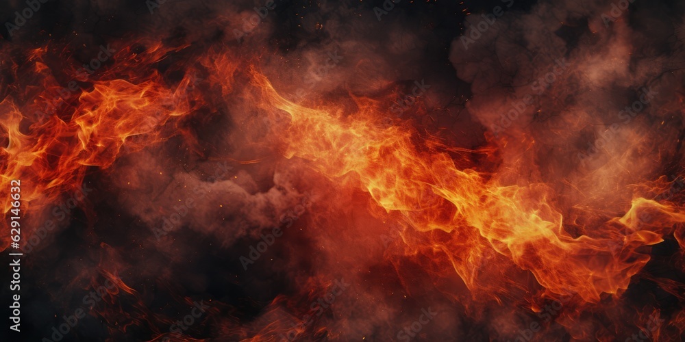 Grunge fire textures background, Grunge wall with blazing fire, LAVA structure. Earth Concept, generative ai