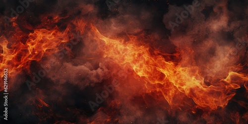 Grunge fire textures background, Grunge wall with blazing fire, LAVA structure. Earth Concept, generative ai © OP38Studio