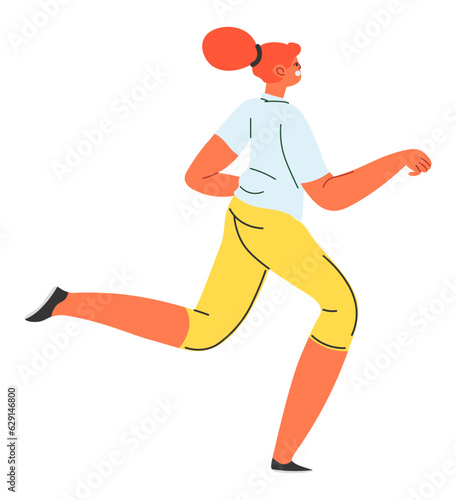 Jogging woman  running cardio exercise for health