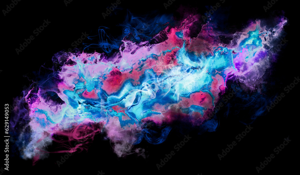 Spectacular neon fluorescent alcohol Ink art. Alcohol ink background. Abstract cosmos alcohol ink. Neon Splash Paints.