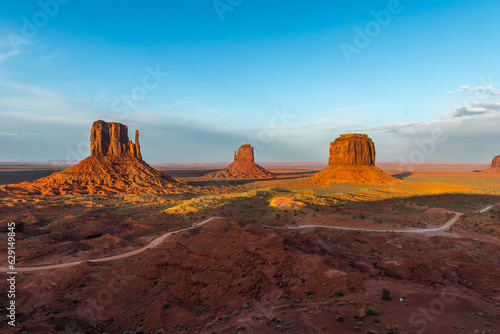 Long shadows -Monument Valley at sunset © Hans