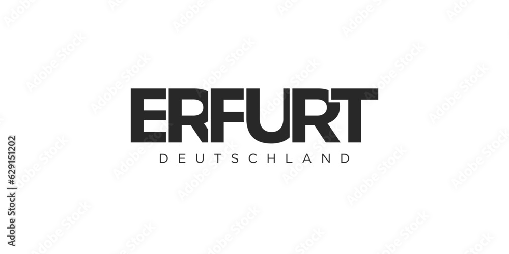 Erfurt Deutschland, modern and creative vector illustration design featuring the city of Germany for travel banners, posters, and postcards. Erfurt Deutschland, modern and creative vector illustration design featuring the city of Germany for travel banners, posters, and postcards.