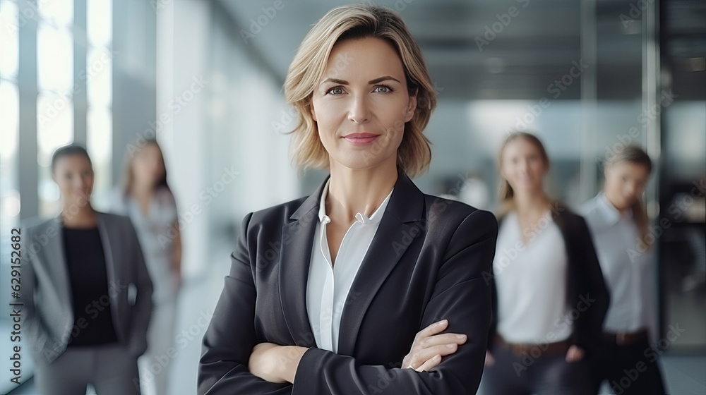 portrait of a businesswoman. smile and relaxing . miidle age of woman and team . office and tower view background. portrait of a businesswoman. smile and relaxing . miidle age of woman and team . office and tower view background.
