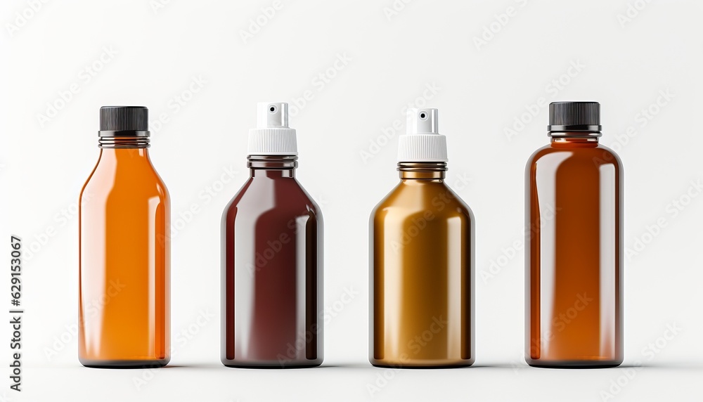 set of cosmetic bottles set of cosmetic bottles