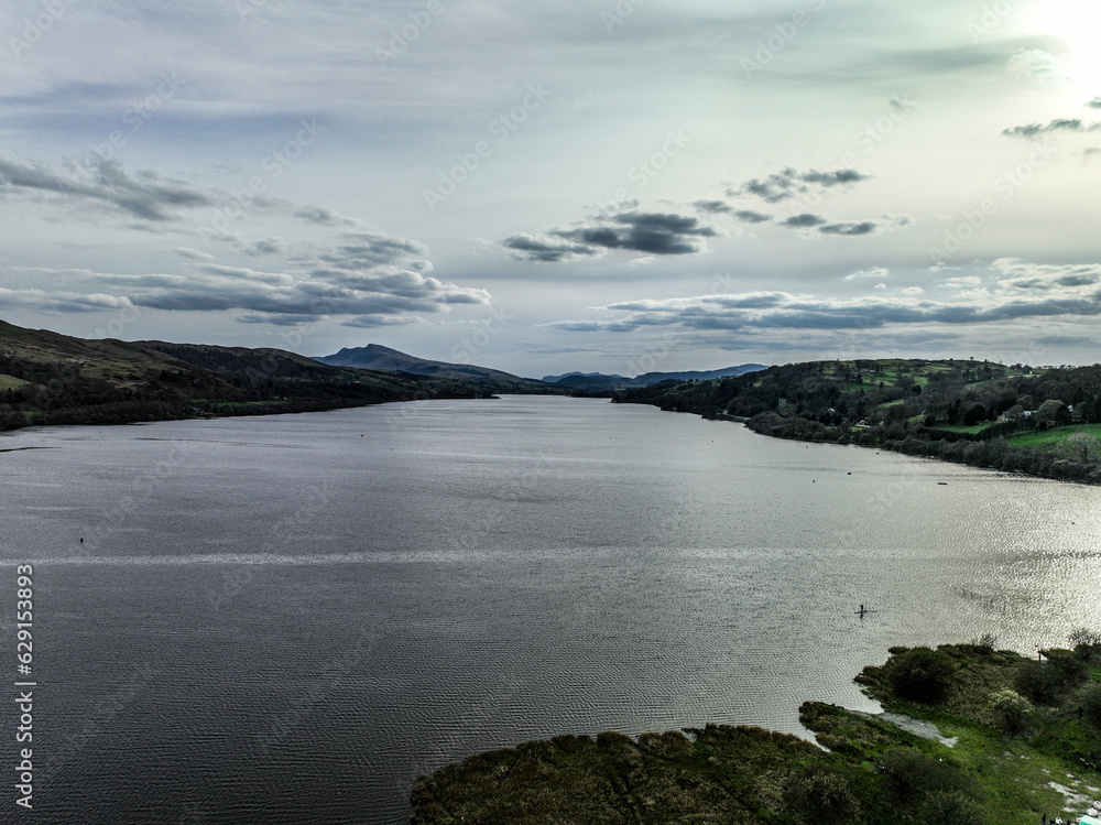 Fototapeta premium aeriel view of a lake