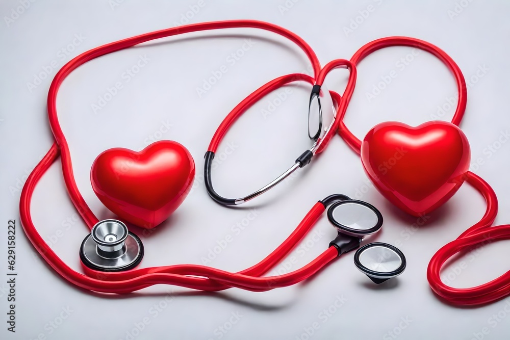 heart shaped stethoscope generated by AI tool heart shaped stethoscope generated by AI tool