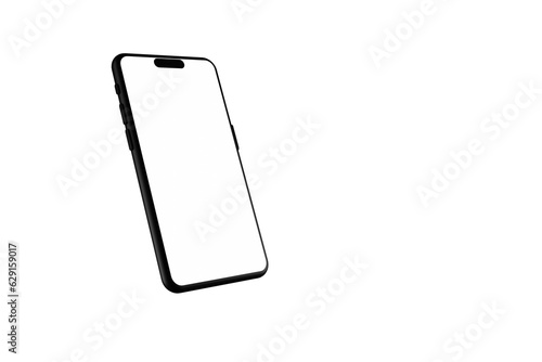 High quality 3D vector mobile phone model. Ultra realistic smart phone. for presentation templates Phone frame with blank split screen template. 3D illustration.