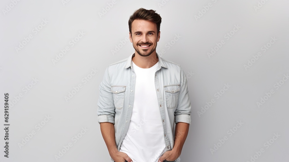portrait of a young man standing isolated on white background portrait of a young man standing isolated on white background
