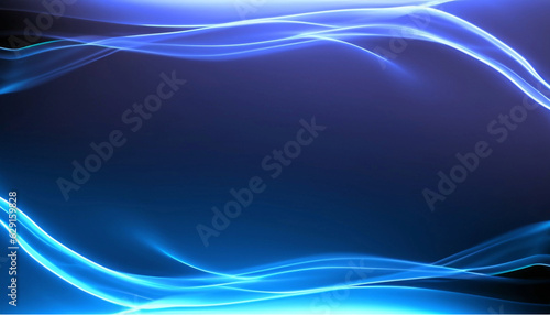 abstract blue neon wave background