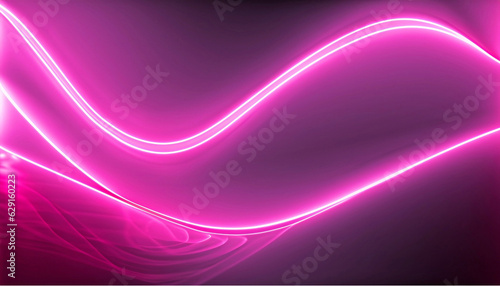 pink neon wave lights, abstract background
