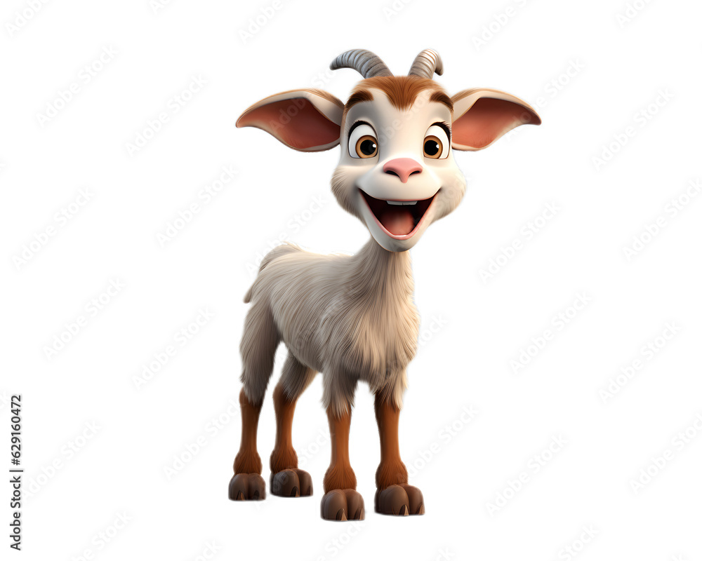 Cute 3D Goats Delightful Livestock in the Countryside | Vibrant Illustration Transparent Background Generative Ai Cute 3D Goats Delightful Livestock in the Countryside | Vibrant Illustration Transparent Background Generative Ai