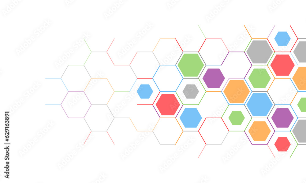 Abstract design element with a geometric background of hexagons shape pattern Abstract design element with a geometric background of hexagons shape pattern