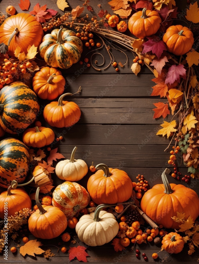 Autumn Thanksgiving background with copy space. Autumn Thanksgiving background with copy space.