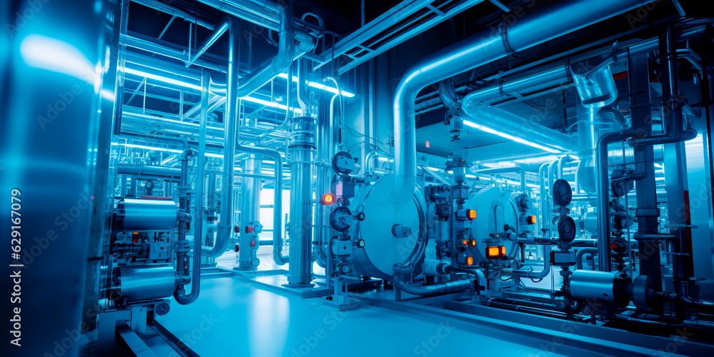 electrolyzers extracting hydrogen from water using electricity generated by wind turbines and solar panels. electrolyzers extracting hydrogen from water using electricity generated by wind turbines and solar panels.