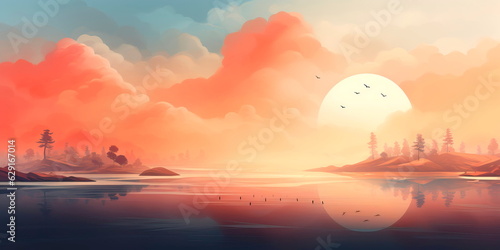 Nature minimalistic background with a subtle gradient, adding depth and dimension to the scene.