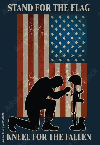 Veterans day illustration. Honoring American veterans who served. Remember and honor