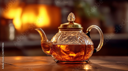 Beautiful Glass Teapot - AI Generated 