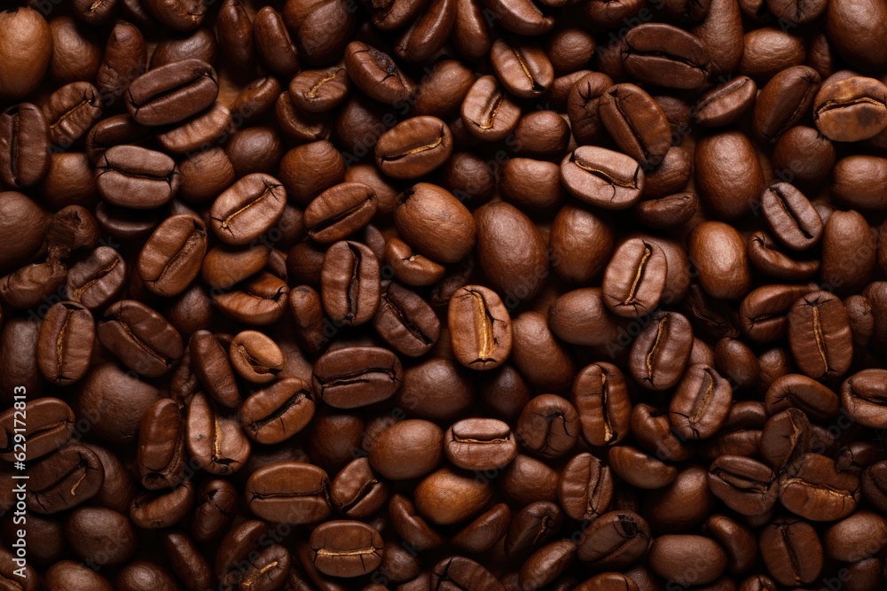 Fototapeta premium Close up shot of group of coffee beans