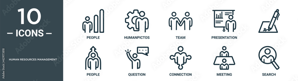 human resources management outline icon set includes thin line people, humanpictos, team, presentation, , people, question icons for report, presentation, diagram, web design human resources management outline icon set includes thin line people, humanpictos, team, presentation, , people, question icons for report, presentation, diagram, web design