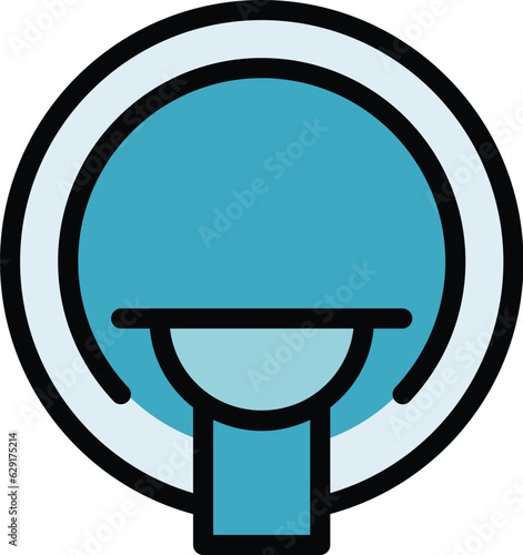 Magnetic tomography icon outline vector. Mri scan. Medical scanner color flat