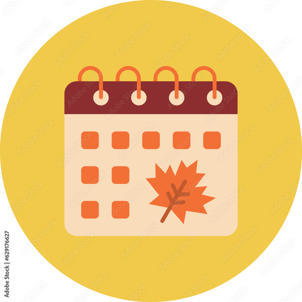 Autumn Calendar Icon Autumn Calendar Icon
