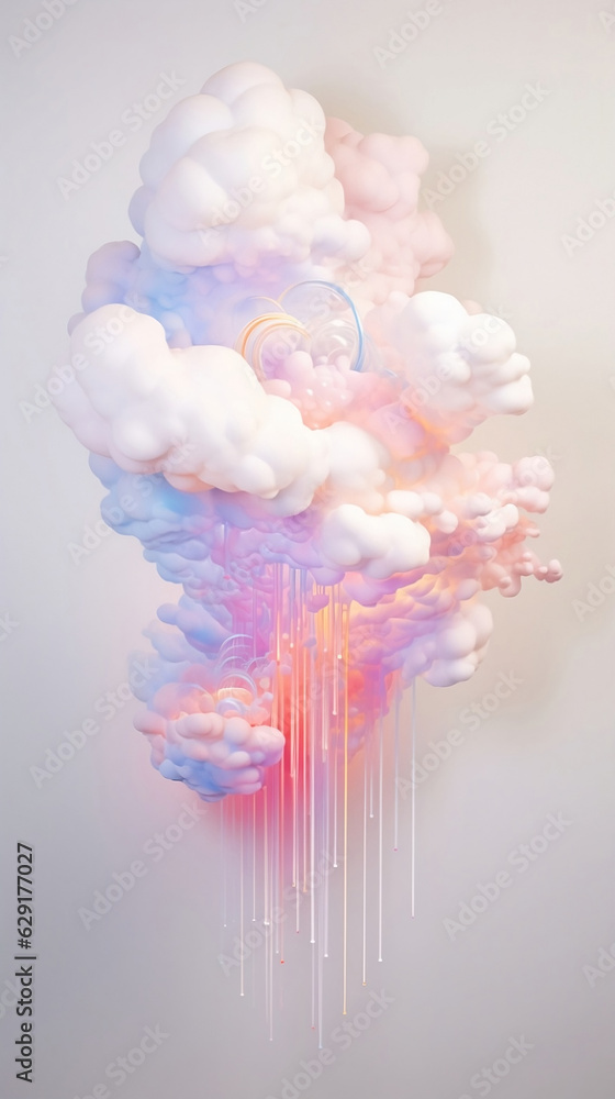 Fototapeta premium Beyond Reality: The Awe-Inspiring World of Graphic Cloudscapes!