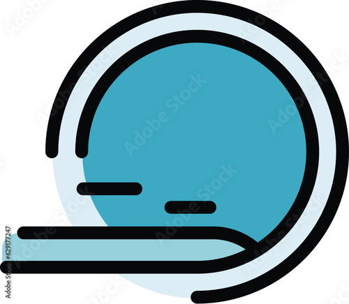 Doctor mri icon outline vector. Magnetic resonance. Medical scanner color flat