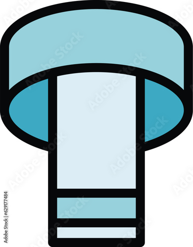 Care mri icon outline vector. Magnetic resonance. Medical scanner color flat