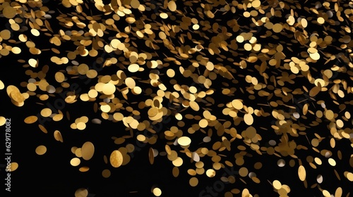 golden glitter with black background