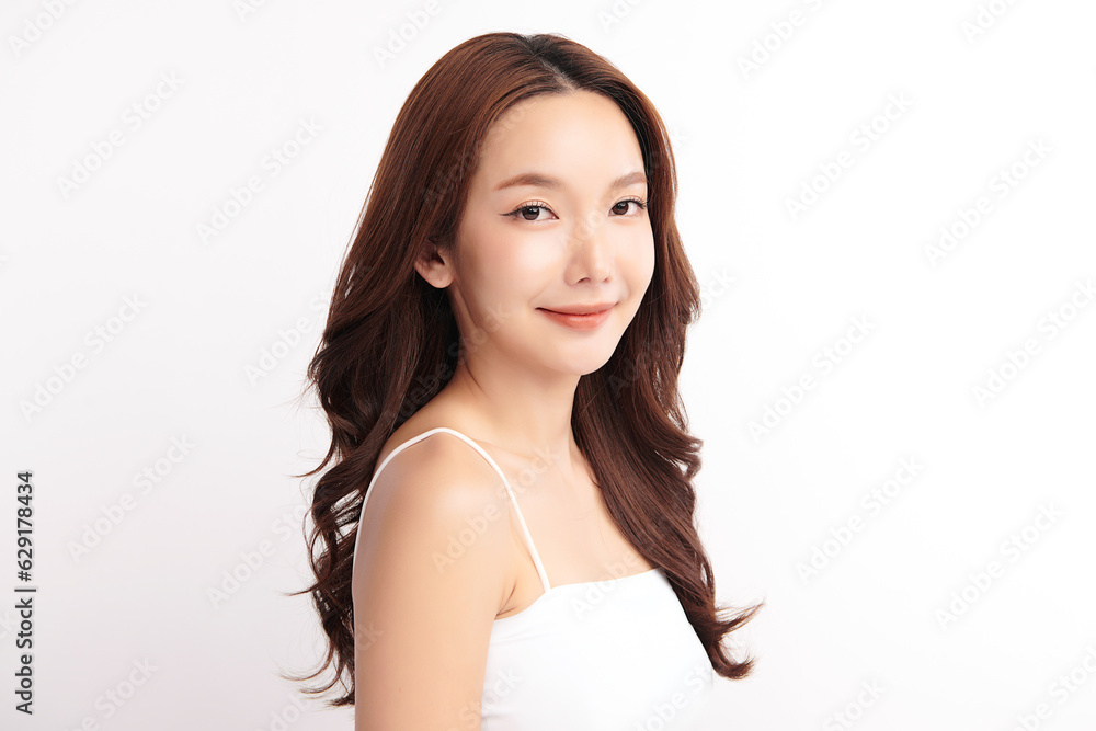 Beautiful young asian woman with clean fresh skin on white background, Face care, Facial treatment, Cosmetology, beauty and spa, Asian women portrait. Beautiful young asian woman with clean fresh skin on white background, Face care, Facial treatment, Cosmetology, beauty and spa, Asian women portrait.