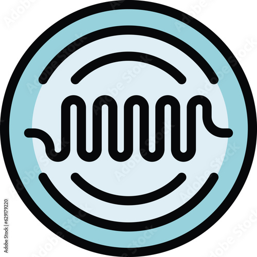 Nurse mri icon outline vector. Medical scanner. Cancer machine color flat