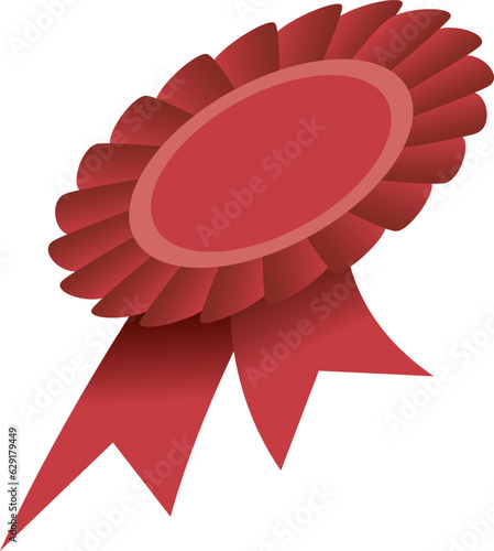red ribbon and breast cockade