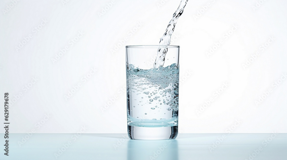 water pouring into glass bubble drink isilated water pouring into glass bubble drink isilated